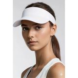 Belifanti Collection Beyaz Tenis Vizör Şapka Ayarlanabilir Hafif Spor Güneşlik Unisex