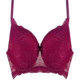 Belifanti Collection Dantelli Destekli Dolgulu Sütyen Bordo - 85B