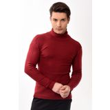 Belifanti Collection Erkek Balıkçı Yaka Boğazlı Slim Fit Kazak Bordo