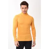 Belifanti Collection Erkek Balıkçı Yaka Boğazlı Slim Fit Kazak Sarı