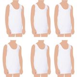 Belifanti Collection Erkek Çocuk Pamuklu Penye Atlet 6'lı Paket Beyaz - 7 - 8 Yaş