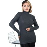 Belifanti Collection Kadın Füme Yarım Balıkçı Yaka Kazak - S
