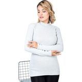 Belifanti Collection Kadın Gri Yarım Balıkçı Yaka Kazak - S