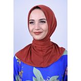 Belifanti Collection Kadın Tesettür Çıtçıtlı Bone Sandy Hijab Boyunluk Bone Kiremit - Standart