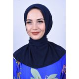 Belifanti Collection Kadın Tesettür Çıtçıtlı Bone Sandy Hijab Boyunluk Bone Lacivert - Standart