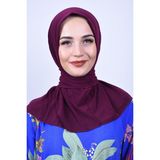 Belifanti Collection Kadın Tesettür Çıtçıtlı Bone Sandy Hijab Boyunluk Bone Mürdüm - Standart