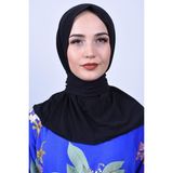 Belifanti Collection Kadın Tesettür Çıtçıtlı Bone Sandy Hijab Boyunluk Bone Siyah - Standart