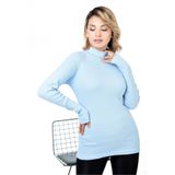 Belifanti Collection Kadın Yarım Balıkçı Yaka Kazak bebe-mavisi