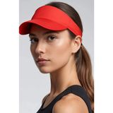 Belifanti Collection Kırmızı Tenis Vizör Şapka Ayarlanabilir Hafif Spor Güneşlik Unisex - Standart