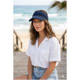Belifanti Collection Premium Lacivert Örme Triko Vizör Şapka Esnek Yapı Nefes Alabilir Spor Tenis Güneşlik