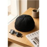 Belifanti Collection Siyah Docker Cap Ayarlanabilir HipHop Sipersiz Retro Takke Şapka