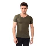Belifanti Collection V Yaka Basic Slim Fit Erkek Tişört T-Shirt (XL, Haki Yeşili)