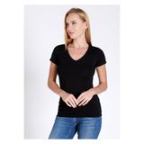 Belinay 0984 V Yaka Kısa Kollu Kadın T-shirt