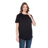 Belinay 8007 Modal-Pamuk Bisiklet Yaka Oversize Uzun Kadın T-shirt