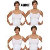Belinay Ip Askılı Modal Bayan Atlet 4'lü Paket - XL - Ten