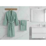 Belinis “%100 Pamuk Bornoz + Havlu | Kadın Erkek, Yumuşak, YÜKSEK SU Emici, Lüks,otel,spa,kalitesi,hediyelik Set. - Su Yeşili
