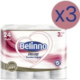 Belinno Deluxe Tuvalet Kağıdı 3 Katlı 24 Rulo x 3 Paket
