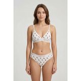 Belinoplus Desenli Kadın Slip Külot ve Destekleyici Pedli Bralet Takım- Deer Charm - XL - Ekru