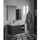 Belinza Aurora Banyo Dolabı Takımı Antrasit 85 Cm (Takım 4 Parça)