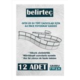 Belirteç A4 İnce Ipeksi Kuşe Fotoğraf ve Sertifika Kağıdı 110 gr 12 Adet Ofis ve Ev Tipi Yazıcılar İçin