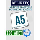 Belirteç A5 Fotokopi Kağıdı 400 Adet Parlak Beyaz - 250 Adet