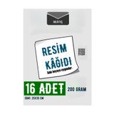 Belirteç Yüksek Kaliteli Sulu Boya Resim Kağıdı 16 Adet 200 Gram (Tabaka Resim Defteri) Akrilik Uyumlu