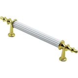 Belirtilmemiş 10 Adet Beyaz - Altın Boru Kulp 9.6cm - Ahşap