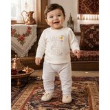 Belirtilmemiş %100 Pamuk Erkek Bebek 2'li Takım Uzun Kollu Pamuklu Bebek Takım Özel Gün Takım Mevlüt Babyshower
