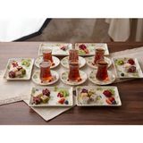 Belirtilmemiş 18 Parça Ikram Seti - YAPRAK DESENLİ