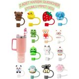Belirtilmemiş 2 ADET Stanley Termos Uyumlu Stanley Quencher 1,18 Uyumlu Aksesuar Pipet Koruyucu - Çok Renkli - 1,18 lt