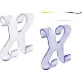 Belirtilmemiş 2 Adet Titiz Plastik Havlupan Askısı Hang It, Şeffaf, 85MM x 90MM, Banyo Radyatörü Için Pratik Havl