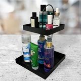 Belirtilmemiş 2 Katlı Dekoratif Metal Banyo Mutfak Organizer Düzenleyici Standı, Mumluk, Lokumkuk, Çerezlik, O