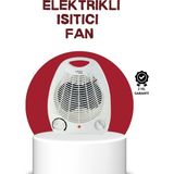 Belirtilmemiş 2000W Taşınabilir Elektrikli Fanlı Isıtıcı – Hızlı Isınma, Kompakt Boy