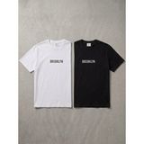 Belirtilmemiş 2'li Brooklyn Baskılı Penye Ünisex T-Shirt - XL - BB-Siyah-Beyaz