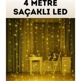 Belirtilmemiş 4 Metre Şelale Perde LED Işık Dış Mekan Iç Mekan Uyumlu