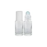 Belirtilmemiş 5 ml Boş Parfüm Esans Şişesi Roll On Cam – Beyaz Kapak Takım 20 Adet