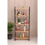 Belirtilmemiş 5 Raflı Metal Kitaplık Ceviz 180 cm - Abanoz