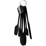 Belirtilmemiş 6pcs Silikon - Siyah Mutfak Seti 2 Kaşik - 3 Spatula - Yumurta Firça Metal Asma Halkali (5047) - Siyah