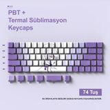 Belirtilmemiş 74 Tuşlu Pbt Keycaps Çizgi Film Anime Klavye Tuş Takımı Tüm Mekanik - Manyetik Klavyeler ile Uyumludur. - Çok Renkli