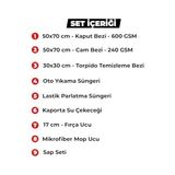 Belirtilmemiş - 9 Parça Profesyonel Oto Yıkama Seti, Oto Kurulama Seti, Araba Bakım Paketi, Araç Temizleme Seti,