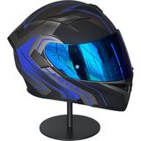 Belirtilmemiş 902-1 Az Blue Çene Açılır Motosiklet Kaskı – Güneş Gözlüklü (Darkblue Vizörlü) - XL