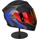 Belirtilmemiş 902-1 Az Blue Çene Açılır Motosiklet Kaskı – Güneş Gözlüklü (Darkred Vizörlü) - 2XL