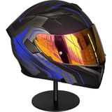 Belirtilmemiş 902-1 Az Blue Çene Açılır Motosiklet Kaskı – Güneş Gözlüklü (Rosepink Vizörlü) - XL