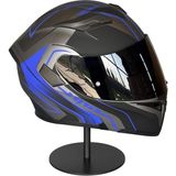 Belirtilmemiş 902-1 Az Blue Çene Açılır Motosiklet Kaskı – Güneş Gözlüklü (Smoke Vizörlü) - XL