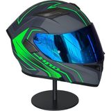 Belirtilmemiş 902-1 Az Green Çene Açılır Motosiklet Kaskı – Güneş Gözlüklü (Darkblue Vizörlü)