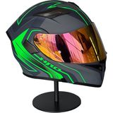 Belirtilmemiş 902-1 Az Green Çene Açılır Motosiklet Kaskı – Güneş Gözlüklü (Rosepink Vizörlü) - 2XL