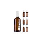 Belirtilmemiş Afracam Amber 100 ml Plastik Kapaklı Beyaz Sprey Fısfıs Kolonya Dezenfektan Cam Şişe 6 Adet