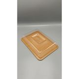 Belirtilmemiş Ahşap Dikdörtgen Kek Fanus Akrilik Kapak Modern Desenli 32 x 23 cm Kahverengi 1 Adet
