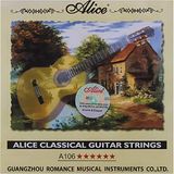 Belirtilmemiş Alice A106 Klasik Konser Gitarı Telleri, Naylon, Sert Tension