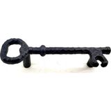 Belirtilmemiş Antika Tarz Dekoratif Pirinç Anahtar Şeklinde Kapı Çekme Kolu, Mobilya, Sandık, Kutu Kulbu - 96MM,